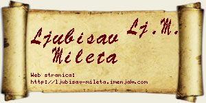 Ljubisav Mileta vizit kartica